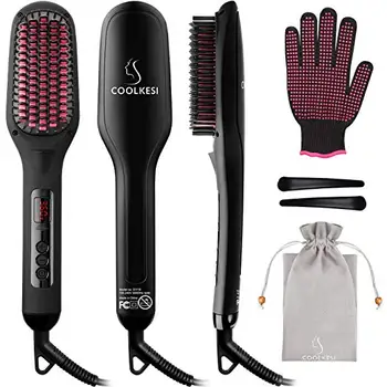 

Ionic Comb Hairbrush Electric Hair Straightener Brush Styling Hair Straightener Comb Hair Care Massager For Salon Styling Comb