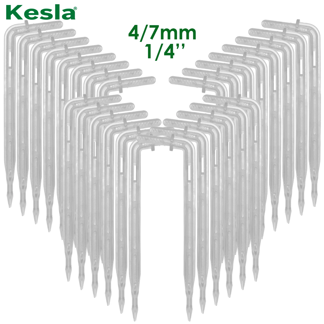 Прозрачная стрелка для изгиба KESLA 50X 1/4 дюйма 4/7 мм капельный излучатель