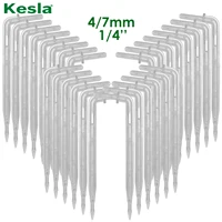 KESLA 50X Transparent Bend Arrow 1/4'' 4/7mm Hose Dripper Drip Emitter Water Saving Sprinkler Garden Micro Irrigation Greenhouse 1