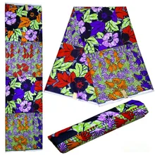 Цветочный Африканский настоящий воск Ткань 6 ярдов DIY швейный принт батик ткань Анкара голландский воск ткань для женщин