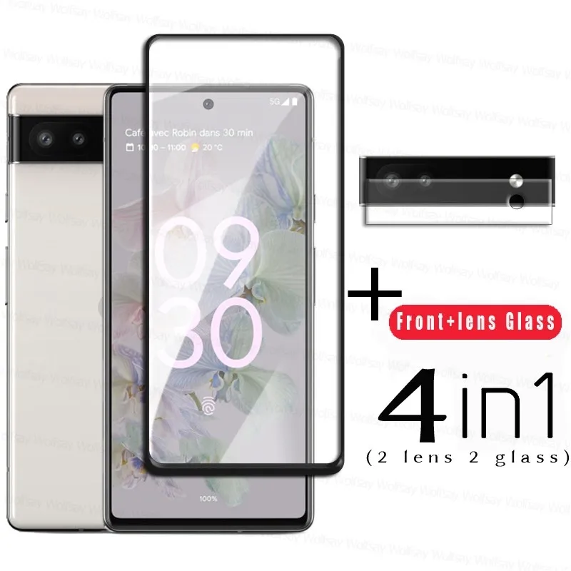 Закаленное стекло для Google Pixel 6A 5A 4A защитная пленка экрана 9H объектива | Мобильные