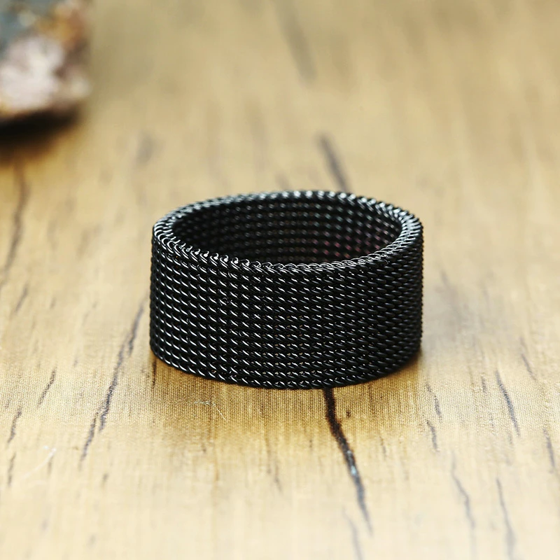 Stainless Steel Mesh Band Ring stainless steel ring,finger ring,jewelry accessories for Men Women