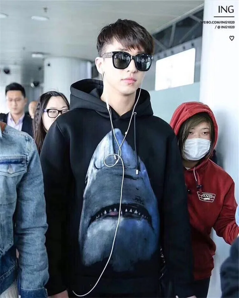 

2018 Spring New Style Shark Hoodie Star Celebrity Style