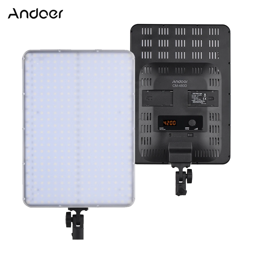 

Andoer CM-480D CRI93+ Photo Studio Camera Light for Canon Nikon Sony Pentax DSLR Camera LED Video Light Bi-color 3200K-5600K
