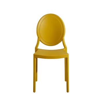 

Nordic Dining Chair Modern Simple Plastic Chair Backrest Household Adult Restaurant Thicker Chair Outdoor Stacked Chair
