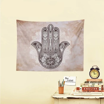 

Meditation Tapestry Evil Eye Geometry Living Room Bedroom Decoration Wall Hanging Outdoor Picnic Camping Polyester Linen Blanket
