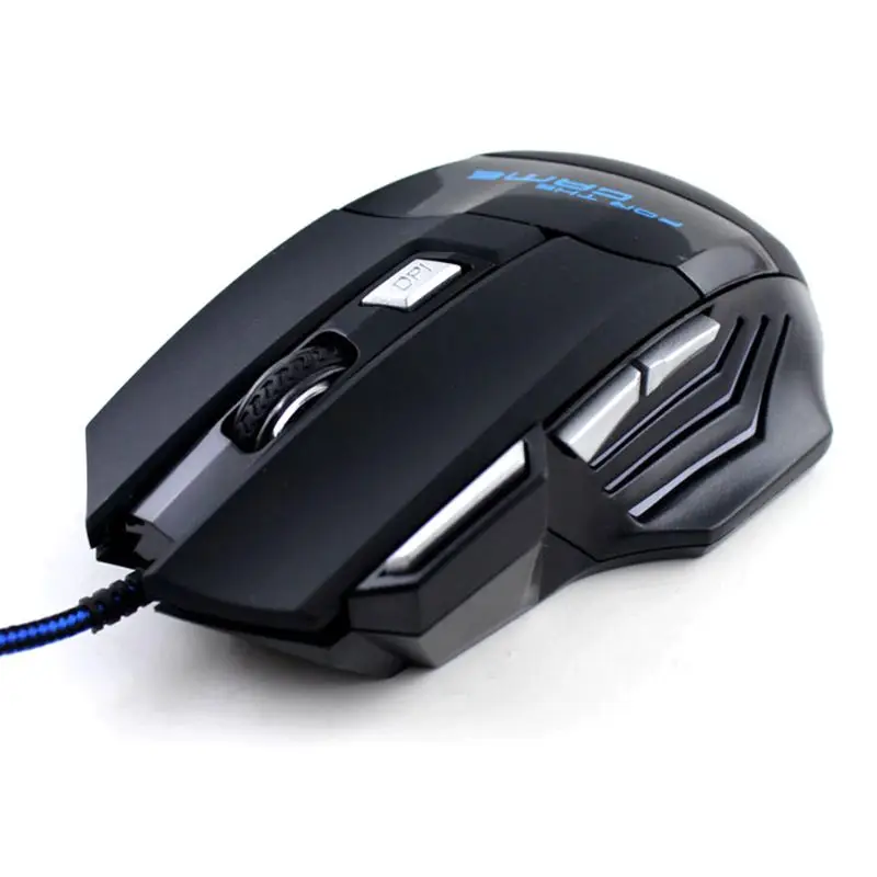 Gaming Mouse 7 Button USB Wired LED Breathing Fire Button 5500 DPI for Laptop PC 2