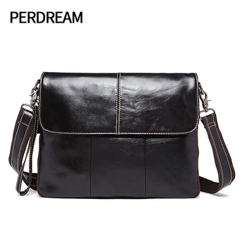 

Leather men's bag business flap men's shoulder bag top layer cowhide messenger bag horizontal
