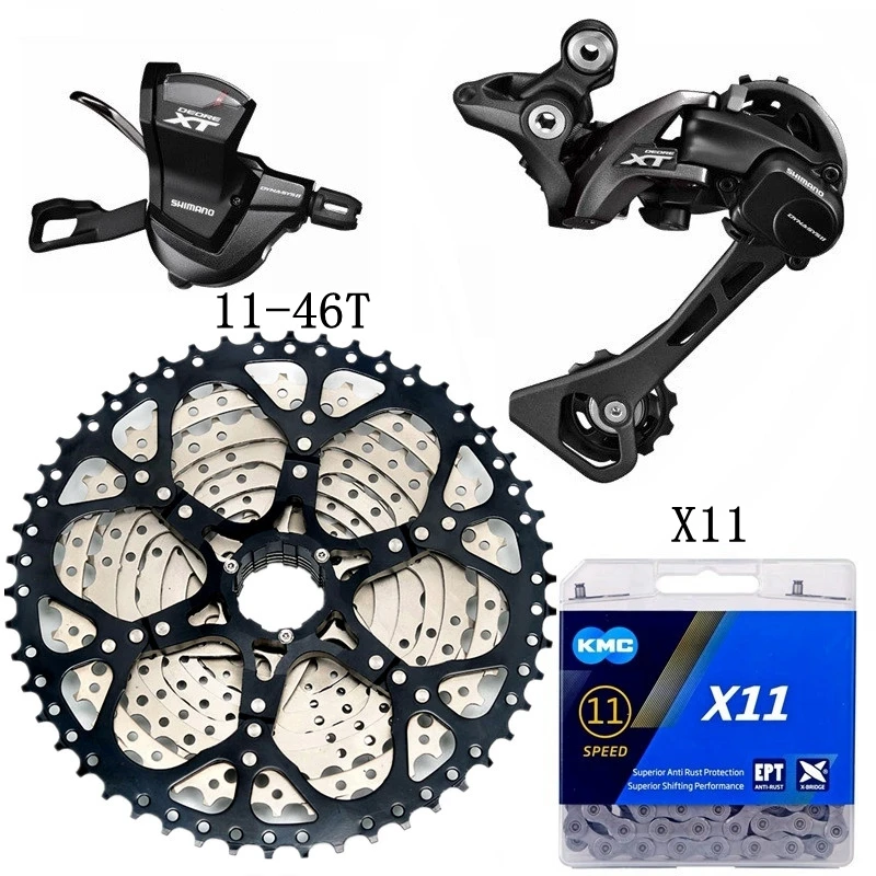 Shimano Deore XT M8000 триггерный переключатель передач+ задний переключатель 11s+ болани кассета 11-46 T/11-50 T/11-52 T+ KMC X11/X11EL цепь - Цвет: 11-46T KMC X11