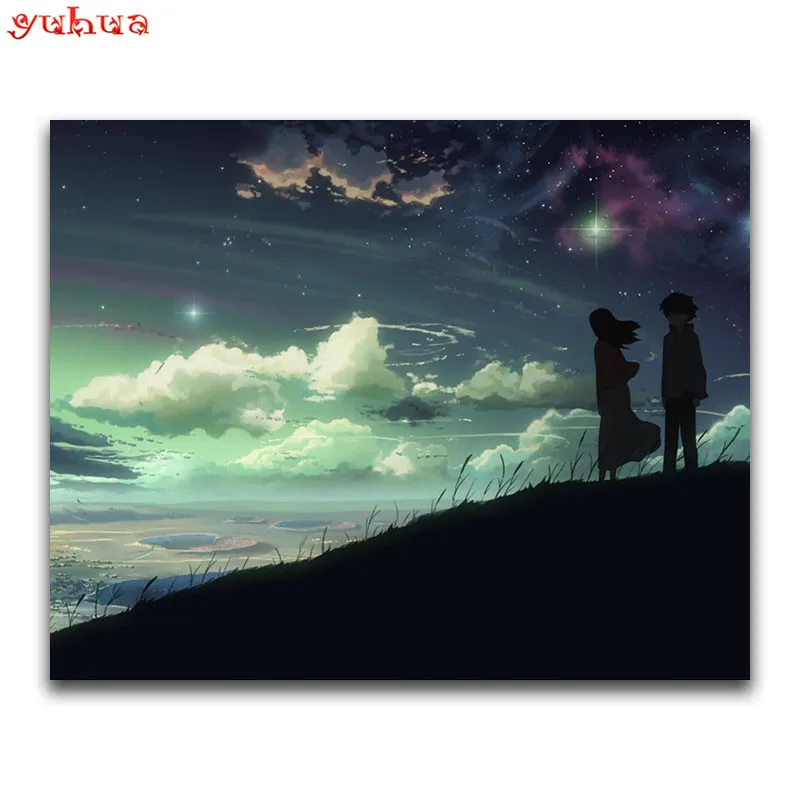 Full Square Diamond painting Cross stitch landscape Round mosaic colorful tree Art 5D DIY embroidery Sky | Дом и сад
