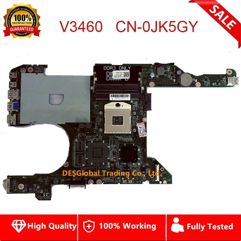 

Mainboard CN-0JK5GY 0JK5GY JK5GY For DELL VOSTRO 3460 V3460 Laptop Motherboard SLJ8C 31U08MB0080 DA0V08MB6D1 Fully Tested