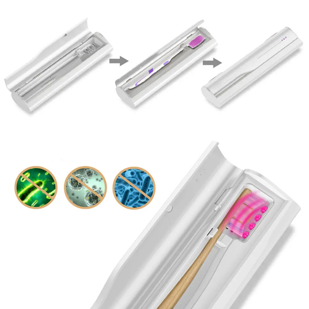 

2020 UV Box Toothbrush Sanitizer Sterilization Holder Cleaner Box Toothbrush Sterilize Storage Case Home Bathroom Set