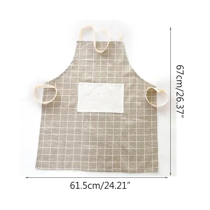 Фартук скандинавский простой воздушный хлопок ткань фартук маслостойкий чистый фартук кухня домашняя рабочая одежда пекарня половина длины фартук для женщин