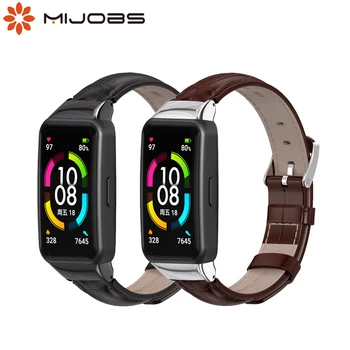 For Huawei Band 6/6Pro Strap for Honor Band 6 Bracelet Wristband Genuine Leather for Huawei Band 4 Strap for Honor Band 5i Wrist