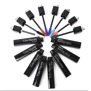 

Eyes Makeup Colored Mascara Waterproof Easy Remove 8 colors Blue White Red Black Purple Lengthen Eyelash Mascara Party Use TSLM2