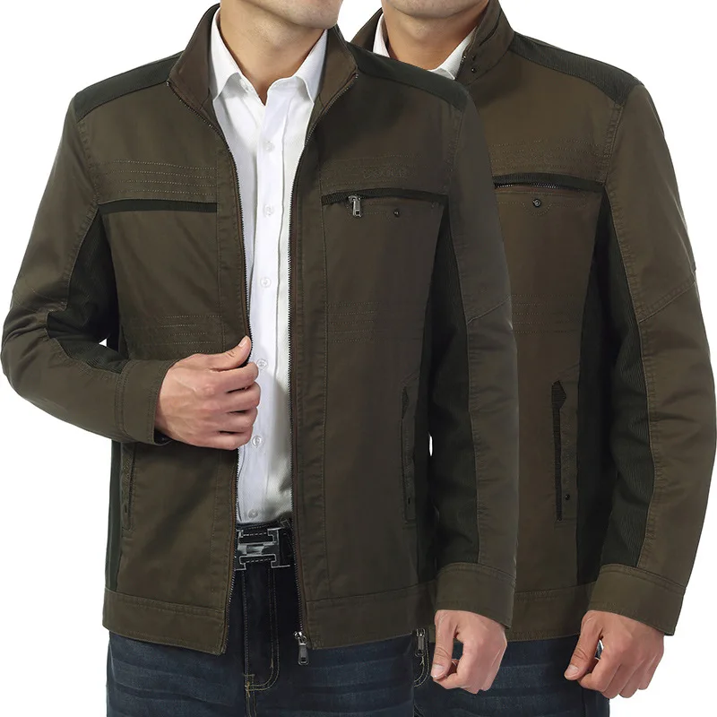 

Autumn Clothing New Style Middle-aged MEN'S Casual Jacket Daddy Clothes Stand Collar Jacket Fashion MEN'S Top