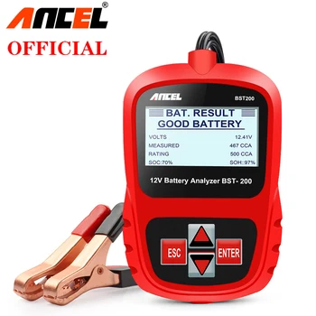 

Ancel BST200 Car Battery Tester Multi Languages 12V Cell 100-1100CCA 30-100Ah Battery System Detect Automotive Diagnostic Tool