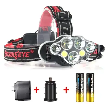 

SKYWOLFEYE 7 LED Headlamp Rechargeable USB Cycing Waterproof Flashlight