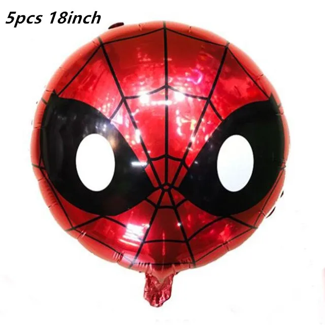 5pcs balloon LISM, 1 шт., 3 уровня, супер герой, Человек-паук, кекс, держатель, торт, стенд, держатель, кексы, тема, вечерние, для детей, для мальчиков и девочек, украшение на день рождения - Цвет: 5pcs balloon