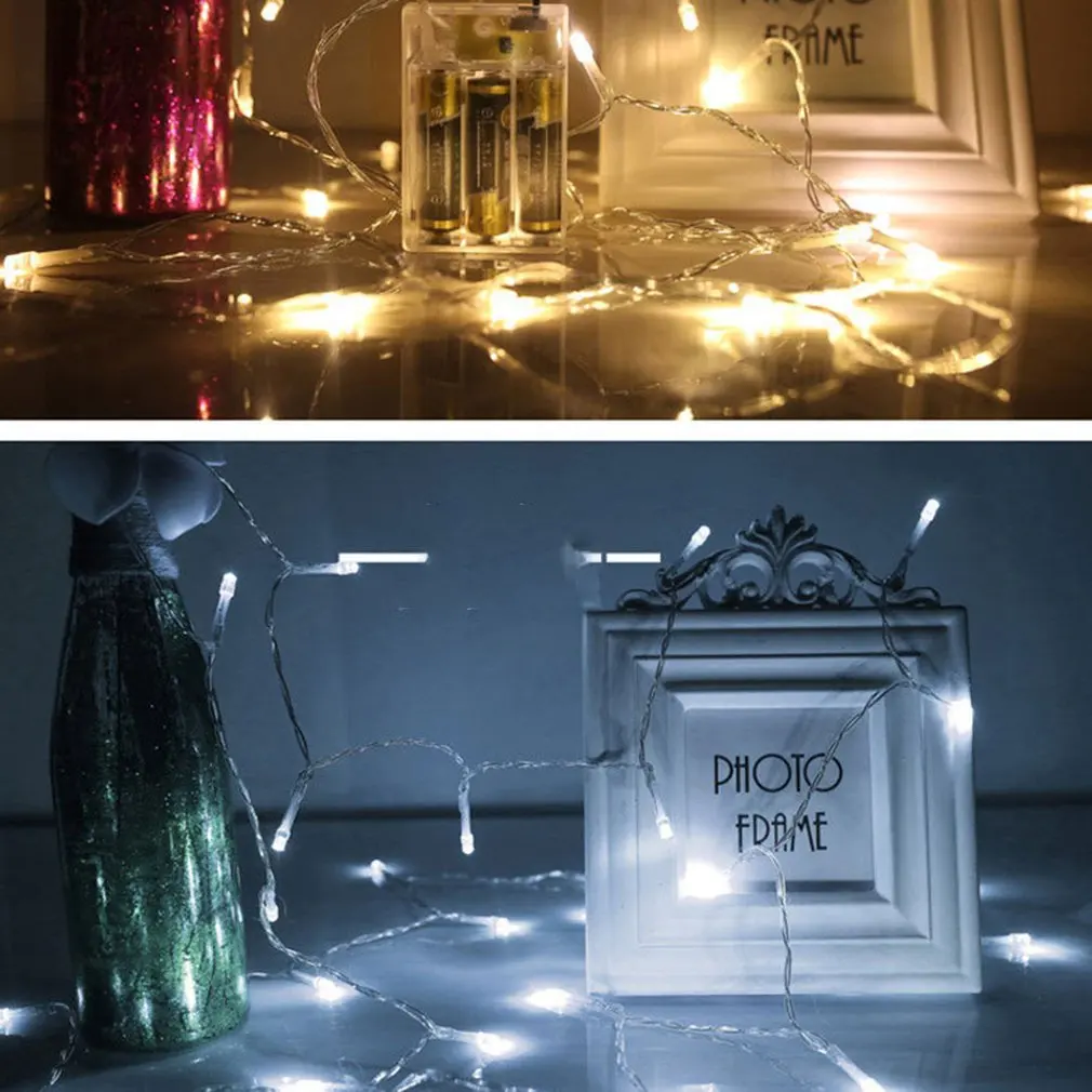 Светодиодная гирлянда, коробка для аккумулятора, Рождественский день, анти-акварельные гирлянды, декоративные огни, Звездные огни