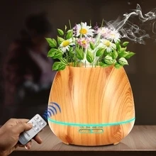 

550ML Wood Grain Aroma Essential Oil Diffuser Ultrasonic Air Humidifier Electric Aromatherapy Mist Maker with LED Light for Home