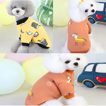 

Winter Warm Pet Cat Clothes for Cats Cartoon Cotton Puppy Dog Kedi Sweatshirt Yorkshire Katten Clothing Pet Products Cat costume