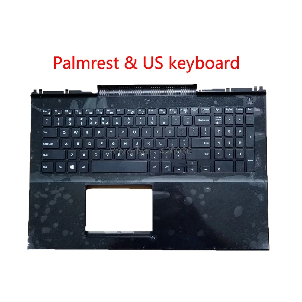 Ноутбук Palmrest Клавиатура для ноутбука DELL Inspiron 15 7000 7566 7567 0MDC8K MDC8K 03R0JR 3R0JR 0MDC8K MDC8K США подсветкой верхний чехол