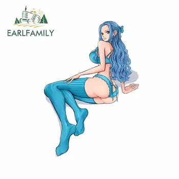 

EARLFAMILY 13cm x 9.1cm for One Piece Swimsuit Stockings Anime Bumper VAN Trunk Decal Windshield Car Stickers Cartoon Decoration
