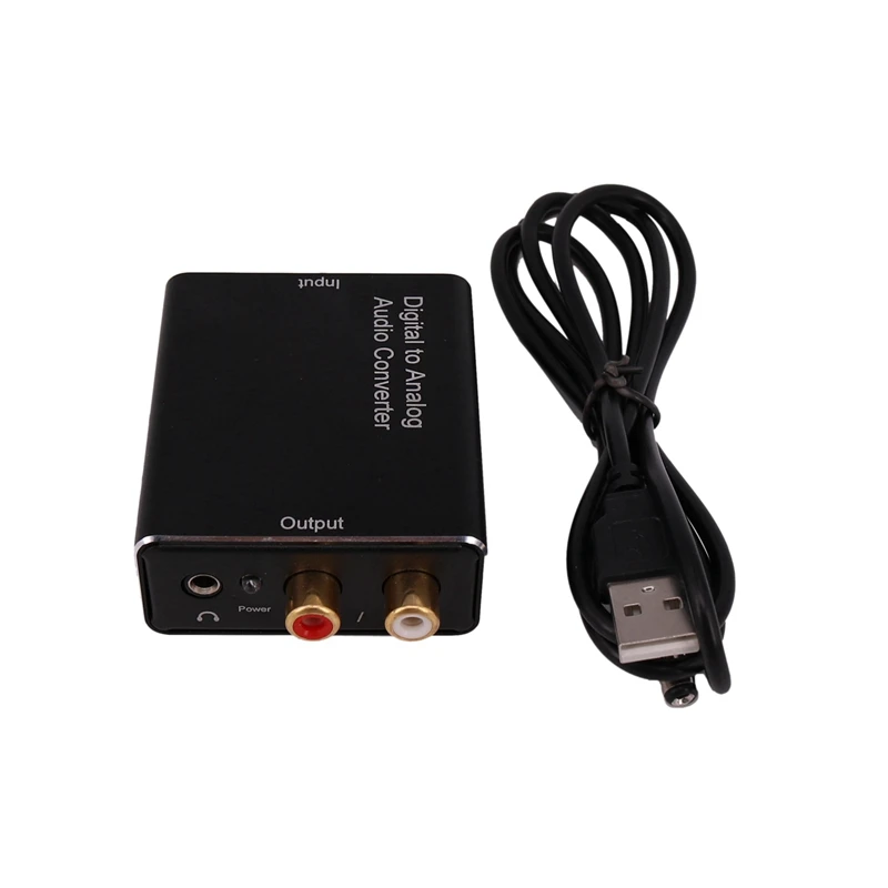 Горячий-цифровой Toslink/SPDIF в аналоговый стерео 2 х RCA аудио конвертер-цифровой аудио конвертер(Toslink/SPDIF) в аналоговый(RCA)-Di