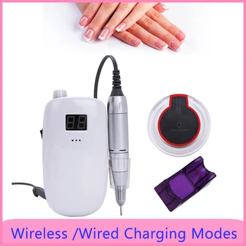 

Portable Electric Nail Drill 35000rpm Rechargeable Wireless Charge Machine Nail Polisher Pen Cordless Manicure Pedicure Set