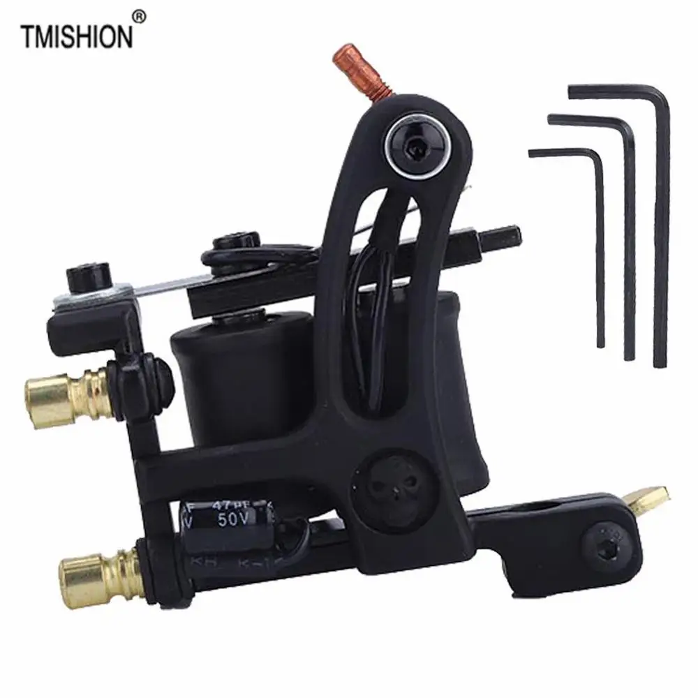 10 Warps Coils Wire Unique Pattern Tattoo Machine Gun Alloy Red Accessories | Красота и здоровье