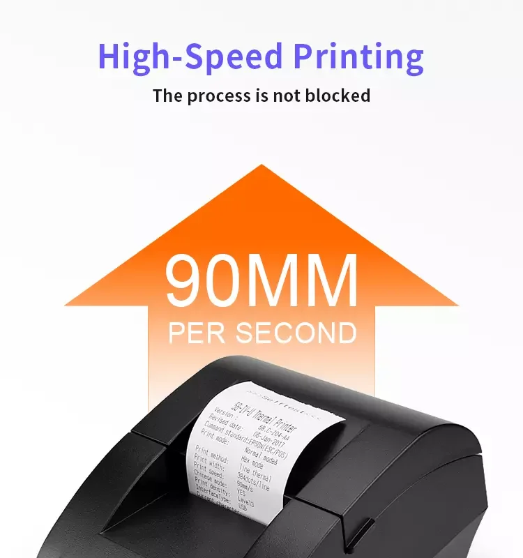 mini portable photo printer Pos  58mm Thermal Receipt Ticket Printer with Bluetooth USB Port For Mobile Phone Windows Supoort Cash Drawer sprocket mini printer