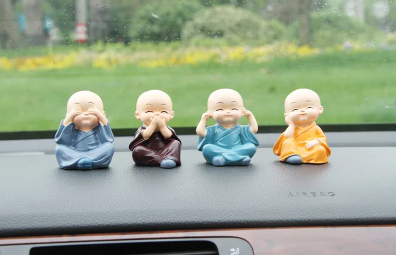 4 шт. KongFu Monk Автомобильные украшения аксессуары для девочек украшение интерьера автомобиля подвеска милый прекрасный Декор Куклы