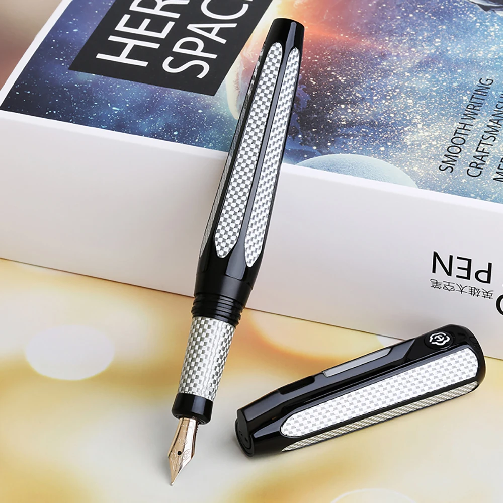HERO H712 космическая 10K перьевая ручка золотого цвета с запасной блок шариковых
