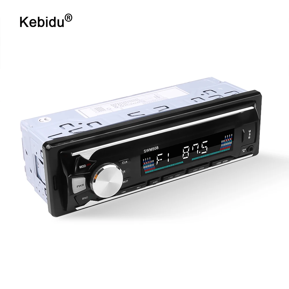 kebidu Bluetooth 4.0 Wireless Car Radio 1 Din MP3 Player Rear Camera Stereo Audio 3.5mm AUX-IN FM U Disk Playing | Электроника