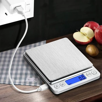

0.5/1/2/3kg Household Kitchen Scale Electronic Food Scales s Measuring Tool Precision LCD Jewelry Scale Digital Electronic