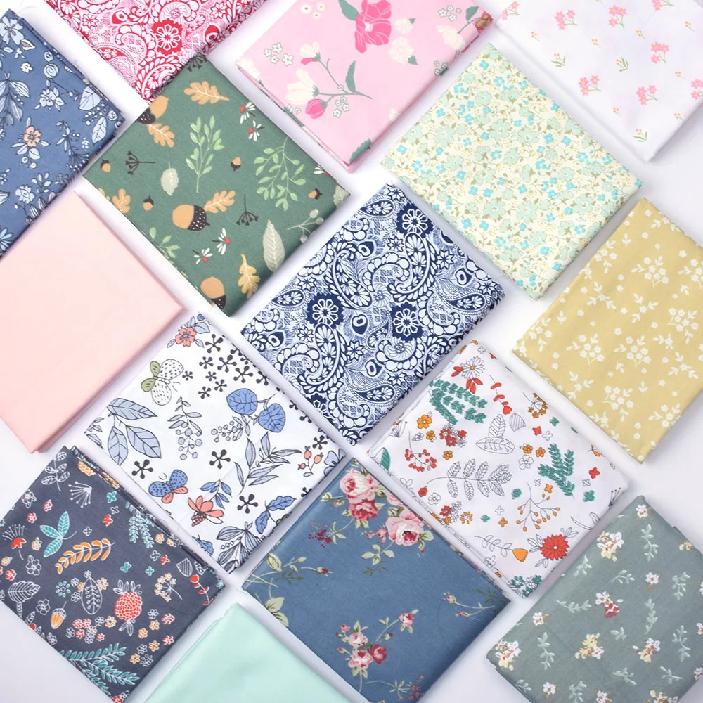 

100% Cotton Floral Printed Fabric For Making Clothes Baby Dress Sewing Bed Sheet Pillow Cover DIY Quilting Fabrics