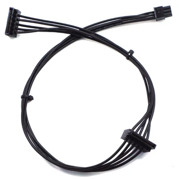 

45cm SATA Hard Disk Adapter Cable Mini 6Pin 1 to 2 15Pin Double Hard Disk Power Adapter Extension Lead Wire for PC