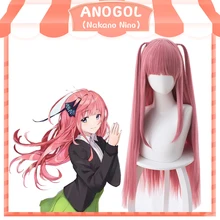 Бренд Anogol Nakano Nino Gotoubun no Hanayome Yotsuba, парики для косплея 30 см, Короткие термостойкие синтетические волосы, парик для косплея