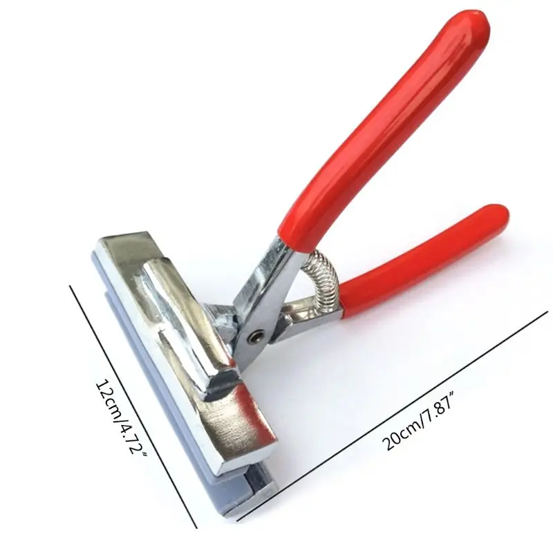 12cm Oil Painting Pliers Clamp with Red Handle Stretched Canvas Cloth Fabric Wide Jaw Stretch Tool for Advertising Print 1XCB
