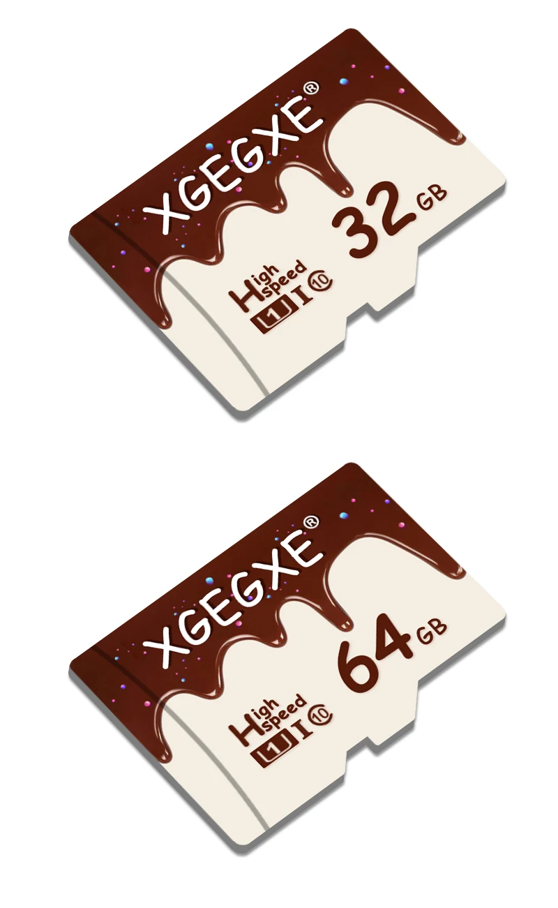 XGEGXE Mini Memory Card 32GB TF Card 64GB Class 10 Chocolate Jam Candy Style High Speed Mini Card 16GB T-Flash Card For Phone