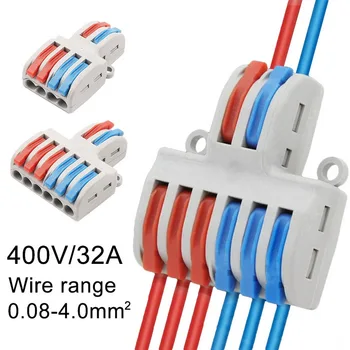 

Fast Wire Cable Connectors Universal Compact Spring Splicing Wiring Connector Push-in Terminal Block
