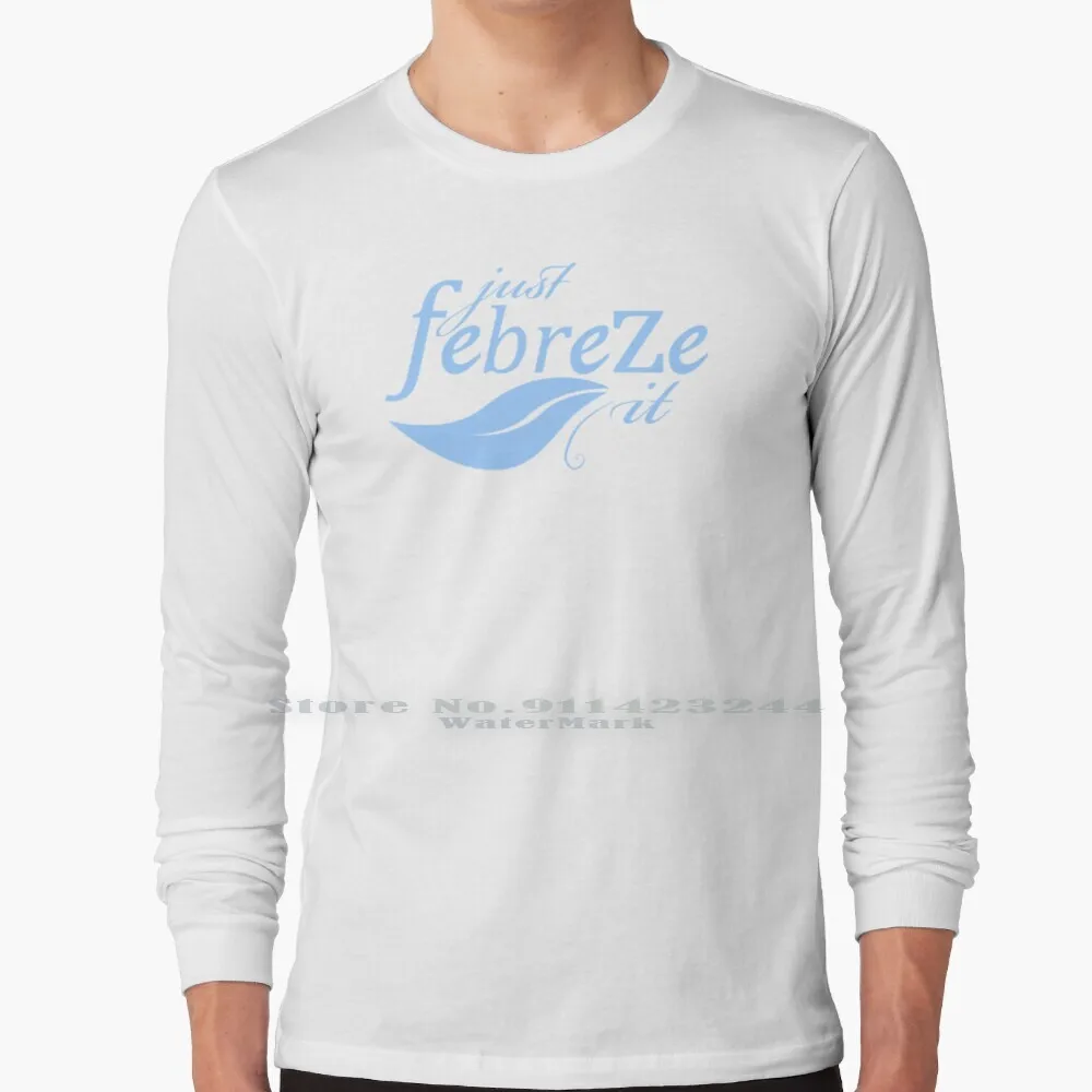 

Just Febreze It футболка с длинным рукавом Tee Febreze смешной юмористический синий белый креативный трендовый винтажный крутой подарок Европейский Американский Размер Большой