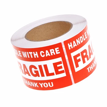 

With Care Keep Dry Shipping Express Label 1 Roll/500pcs Fragile Warning Label Sticker Up and Handle