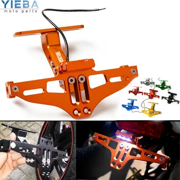 

Motorcycle Adjustable Angle Rear License Plate Bracket with light Mount Holder For KTM 390 1190 650 950 790 ADVENTURE R 2019 18