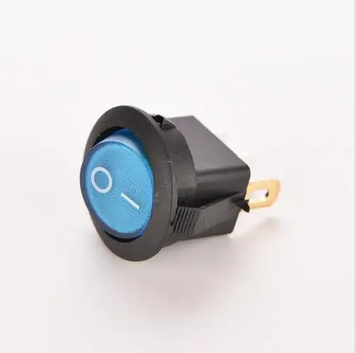 

DOT ROUND ROCKER SPST TOGGLE SWITCH CAR BOAT LIGHT Blue 2PCS 12V 16A