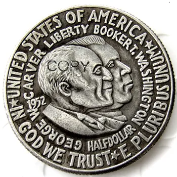 

1952 Washington Carver Comm Silver Half Dollar Silver Plated Copy Coins