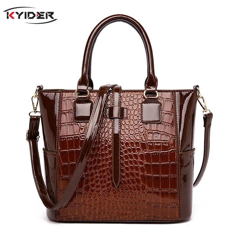 

Large CapacityShoulder Messenger Bag Women Bag Luxury High Quality Classic Crocodile Pattern Handbag Brand Designer KYIDER