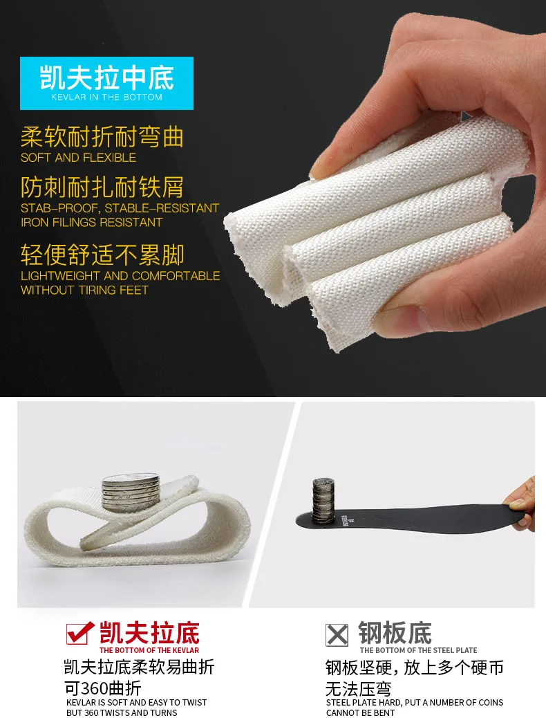 Рабочая защитная обувь для мужчин и женщин; дышащие сетчатые ботинки со стальным носком; мужская повседневная обувь с защитой от проколов