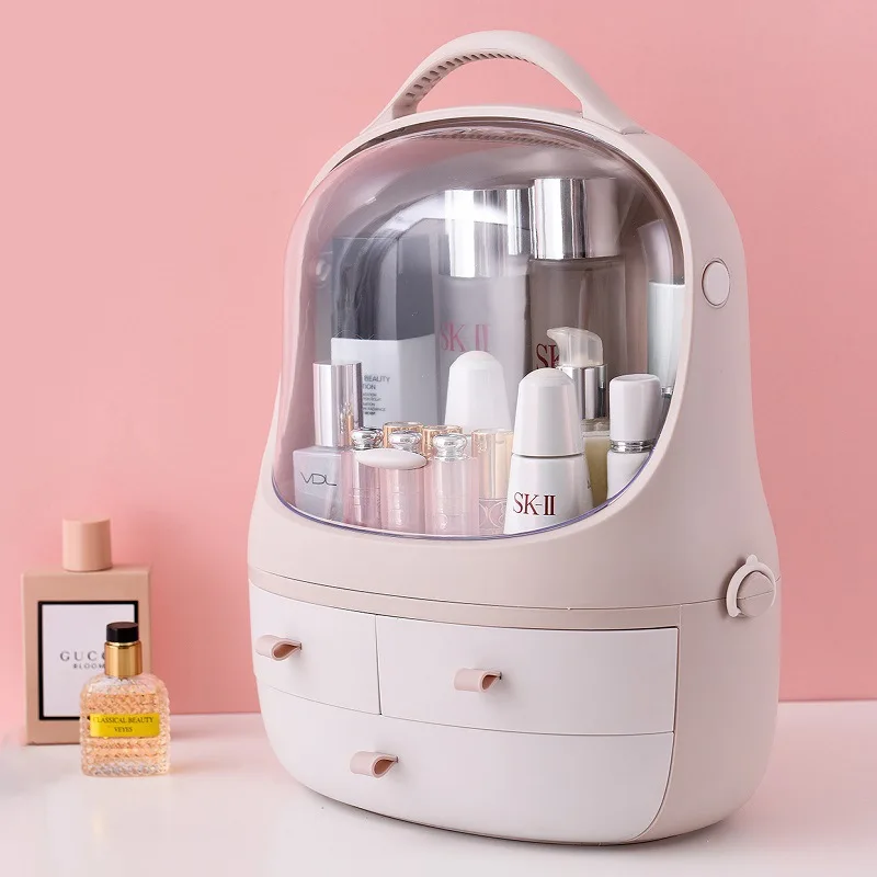 

Large Capacity Makeup Organizer Cosmetic Storage Box Portable Jewelry Container Dustproof Drawer Waterproof with Lid